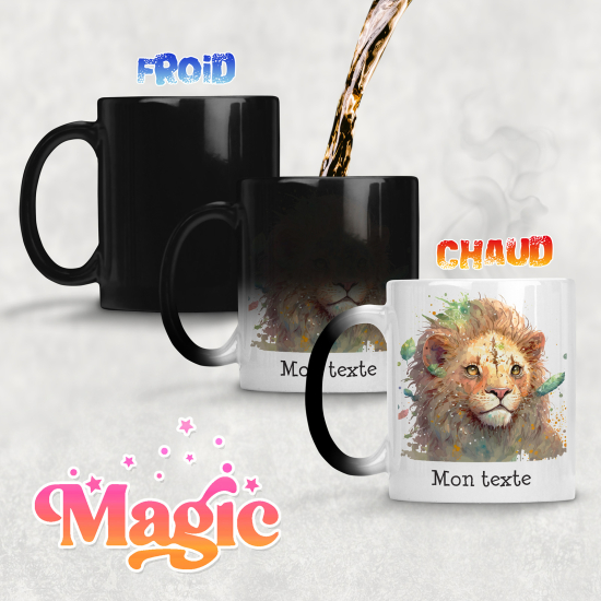 Taza mágica personalizada - León