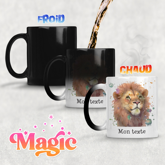 Taza mágica personalizada - León