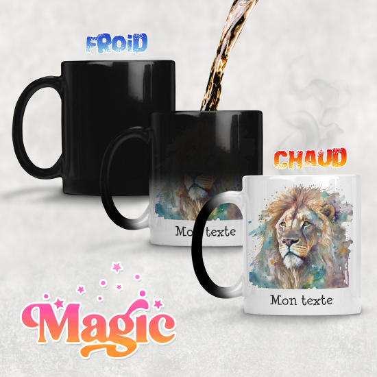 Taza mágica personalizada - León