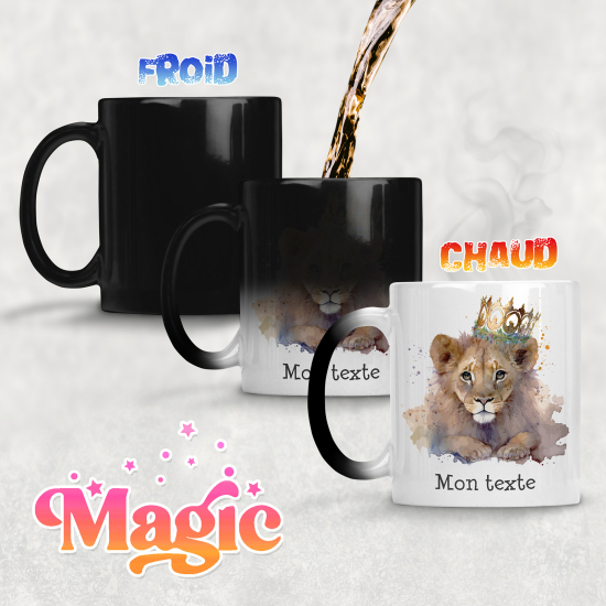 Taza mágica personalizada - León rey