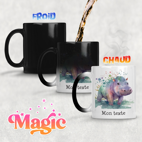 Taza mágica personalizada - Rinoceronte