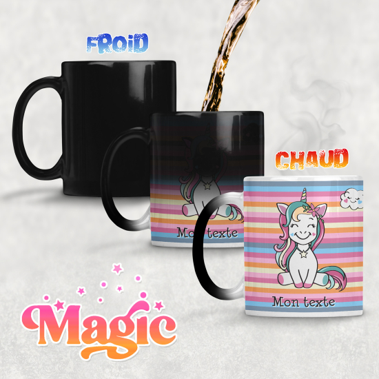Taza mágica personalizada - Sonrisa de Unicornio