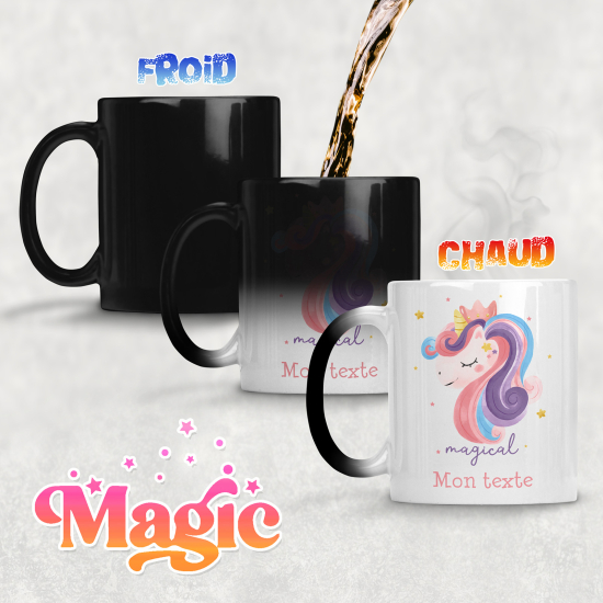Taza mágica personalizada - Unicornio