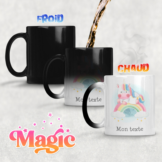 Taza mágica personalizada - Unicornio arcoíris
