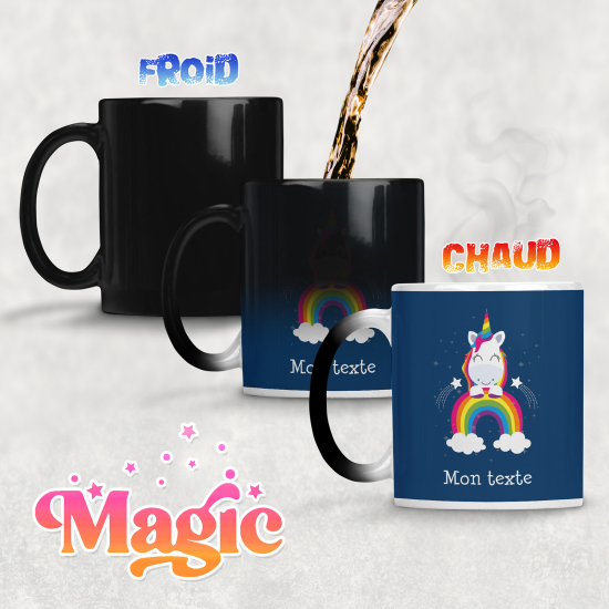 Taza mágica personalizada - Unicornio Arcoíris