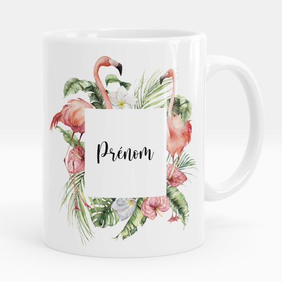 Taza personalizada - Flamencos rosas
