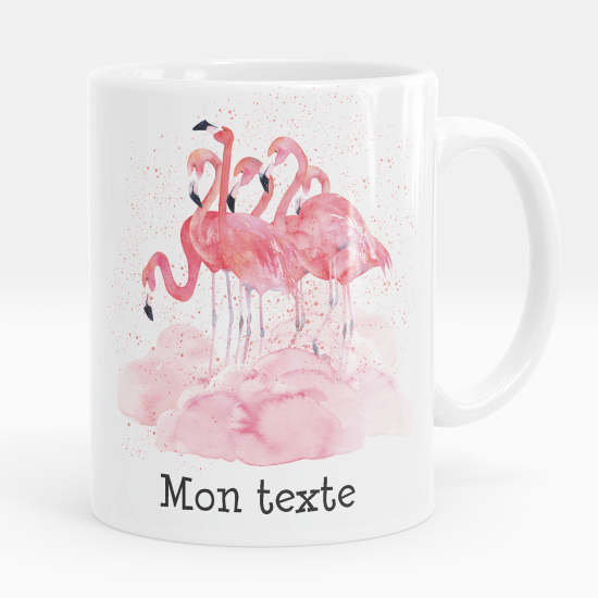 Taza personalizada - Flamencos rosas