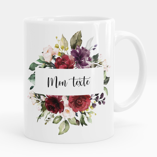 Taza personalizada - Flores