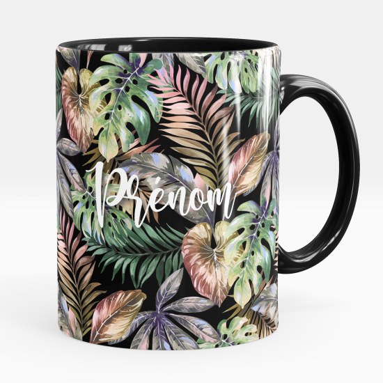 Taza personalizada - Flores palmeras