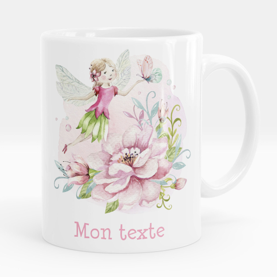 Taza personalizada - Hada flores
