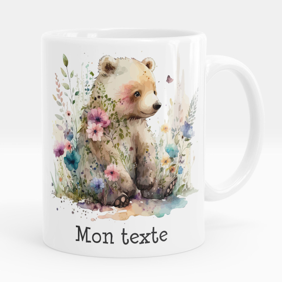 Taza personalizada - Osos flores