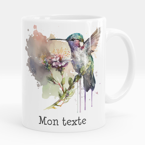 Taza personalizada - Pájaro flores