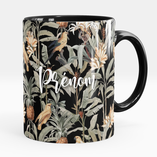 Taza personalizada - Pájaros flores
