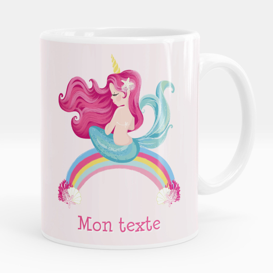 Taza personalizada - Sirena arcoíris