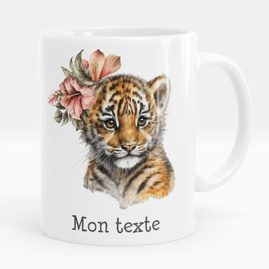 Taza personalizada - Tigre flor