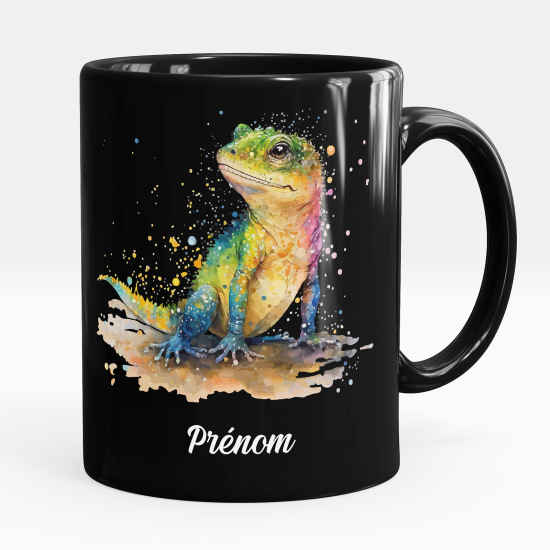 Taza personalizada totalmente negra - Rana