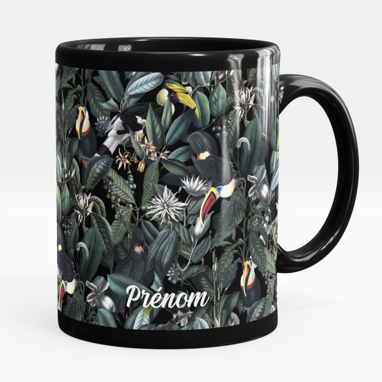 Taza personalizada totalmente negra - Tucanes