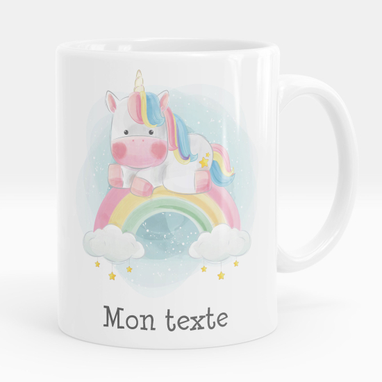 Taza personalizada - Unicornio arcoíris