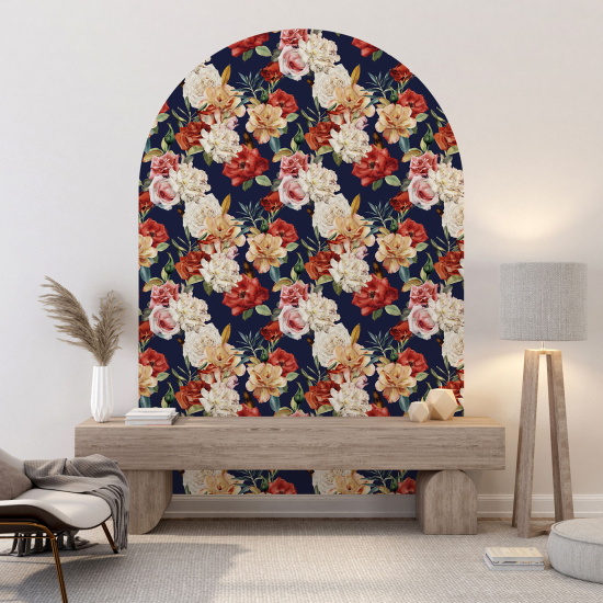 Vinilo Adhesivo Decorativo Arco - Motivo floral