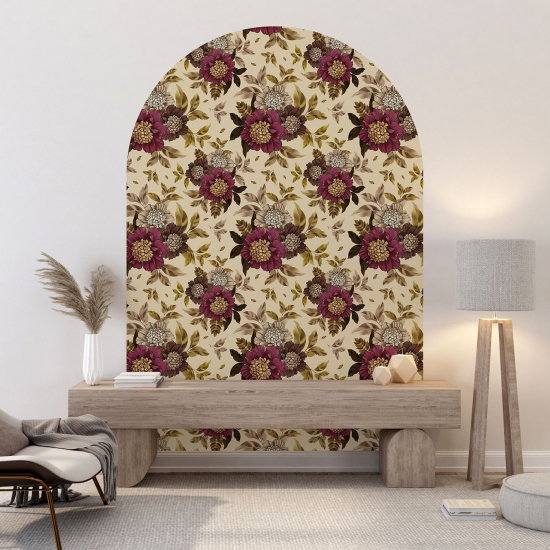 Vinilo Adhesivo Decorativo Arco - Motivo floral