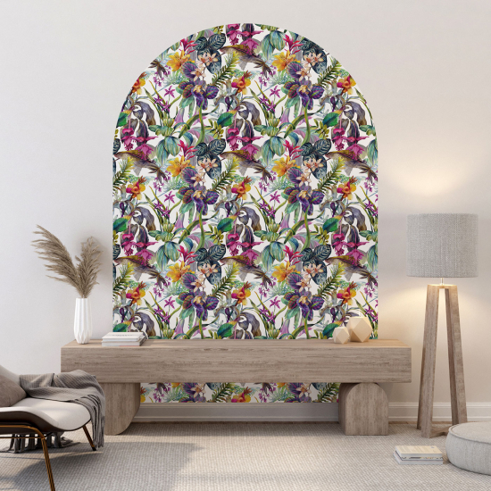 Vinilo Adhesivo Decorativo Arco - Motivo floral