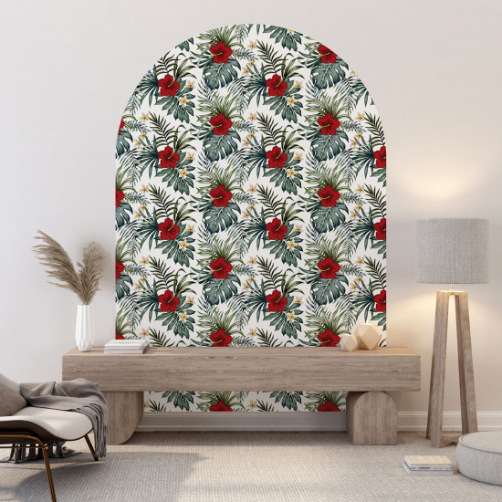 Vinilo Adhesivo Decorativo Arco - Motivo floral