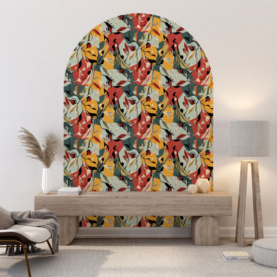 Vinilo Adhesivo Decorativo Arco - Motivo floral