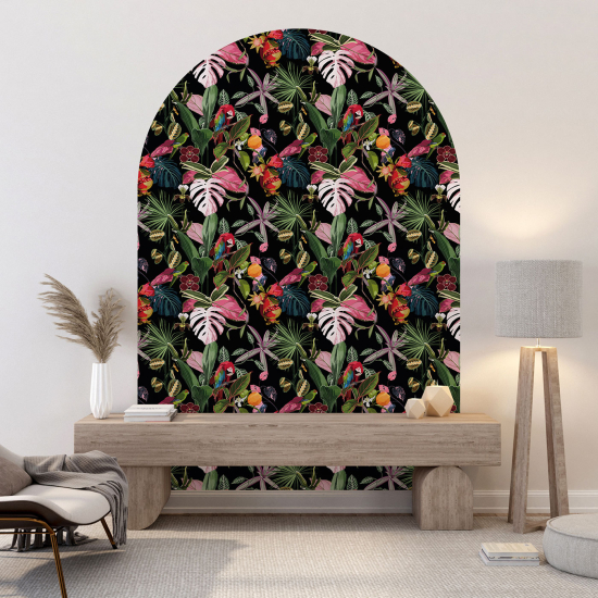 Vinilo Adhesivo Decorativo Arco - Motivo tropical