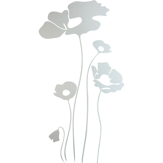 Vinilo Adhesivo Decorativo esmerilado - Amapolas