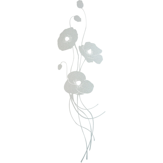 Vinilo Adhesivo Decorativo esmerilado - Amapolas