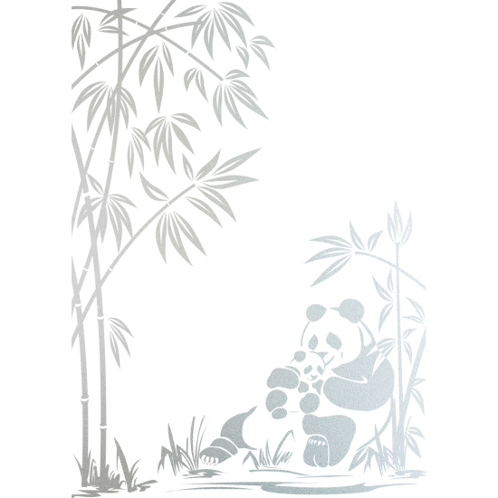 Vinilo Adhesivo Decorativo esmerilado - Bambúes Pandas