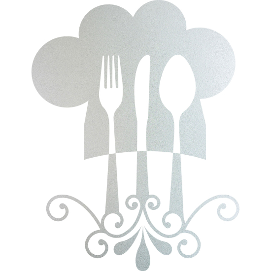 Vinilo Adhesivo Decorativo esmerilado - Cocina Cubiertos