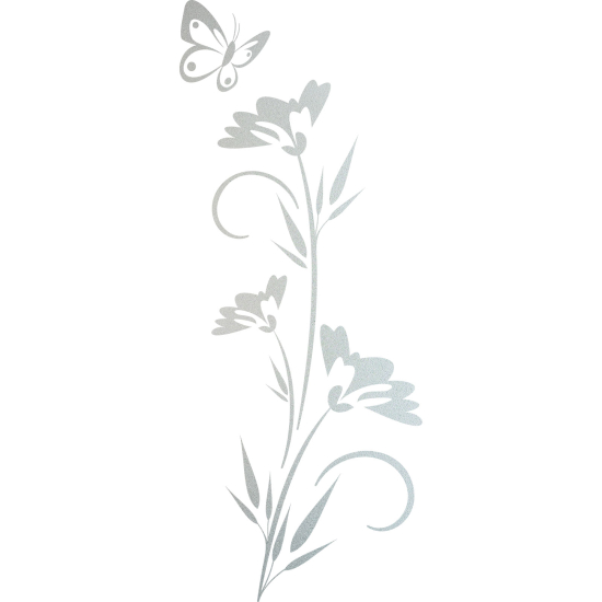 Vinilo Adhesivo Decorativo esmerilado - Flor Mariposa