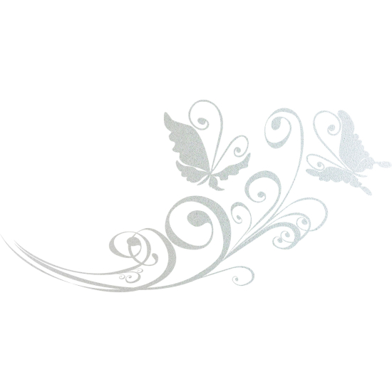 Vinilo Adhesivo Decorativo esmerilado - Flores Mariposas