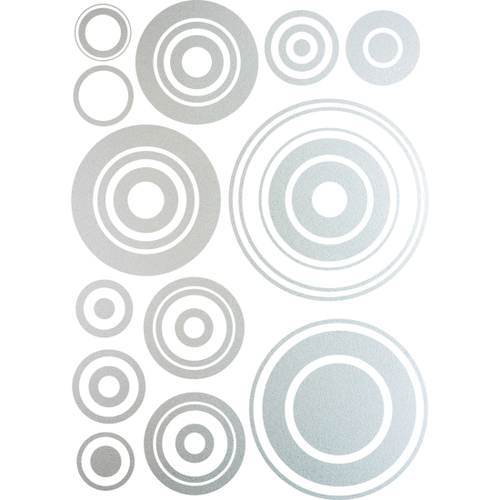 Vinilo Adhesivo Decorativo esmerilado - Kit 13 Círculos