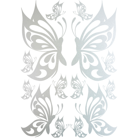 Vinilo Adhesivo Decorativo esmerilado - Kit 14 Mariposas