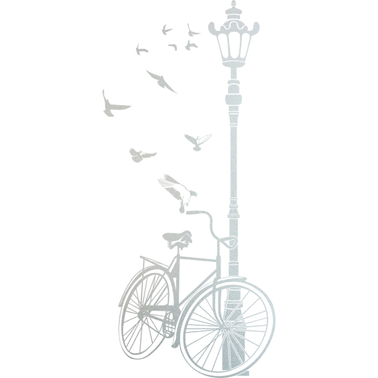 Vinilo Adhesivo Decorativo esmerilado - Lámpara de bicicleta