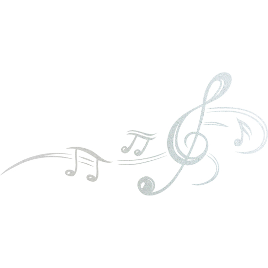 Vinilo Adhesivo Decorativo esmerilado - Notas de música