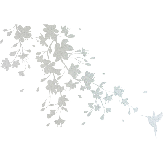 Vinilo Adhesivo Decorativo esmerilado - Rama floral
