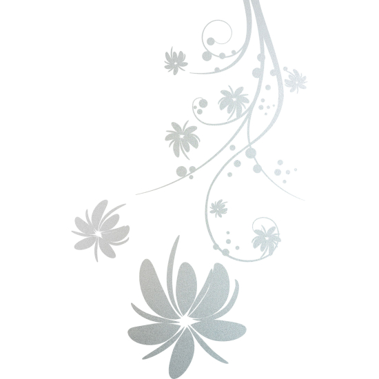Vinilo Adhesivo Decorativo esmerilado - Rama floral
