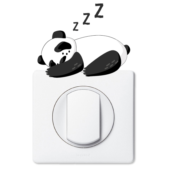 Vinilo Adhesivo Decorativo para interruptores - Panda