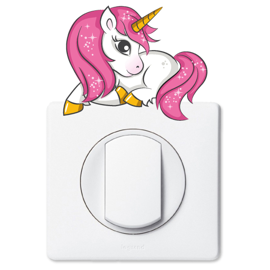 Vinilo Adhesivo Decorativo para interruptores - Unicornio