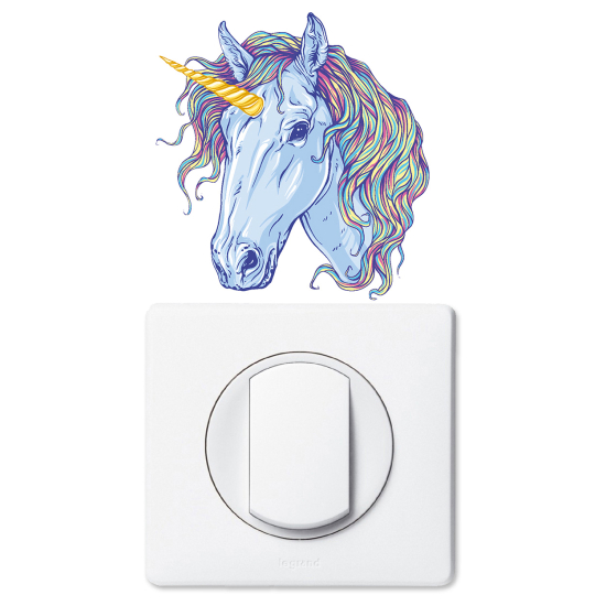 Vinilo Adhesivo Decorativo para interruptores - Unicornio