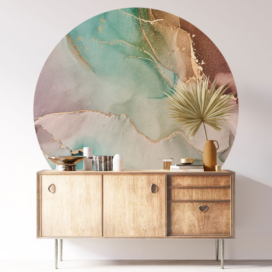 Vinilo Adhesivo Decorativo Redondo - Efecto Marmoleado