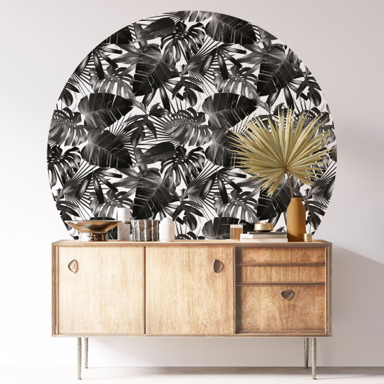 Vinilo Adhesivo Decorativo Redondo - Motivo botánico