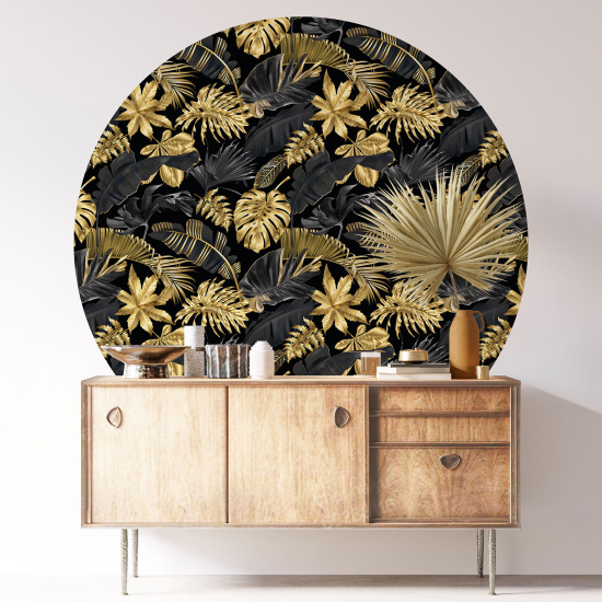 Vinilo Adhesivo Decorativo Redondo - Motivo botánico
