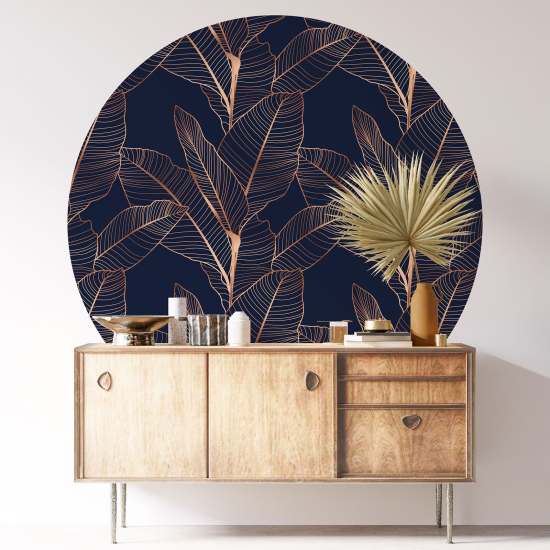 Vinilo Adhesivo Decorativo Redondo - Motivo botánico