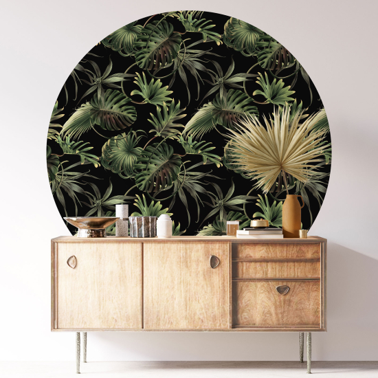 Vinilo Adhesivo Decorativo Redondo - Motivo botánico