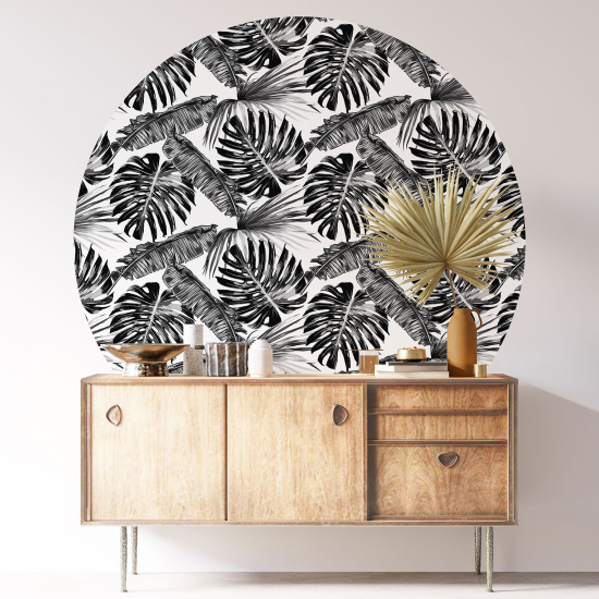 Vinilo Adhesivo Decorativo Redondo - Motivo botánico