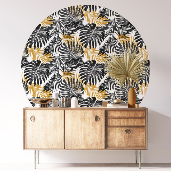 Vinilo Adhesivo Decorativo Redondo - Motivo botánico